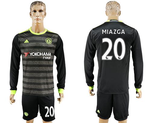 Chelsea #20 Miazga Sec Away Long Sleeves Soccer Club Jersey - Click Image to Close
